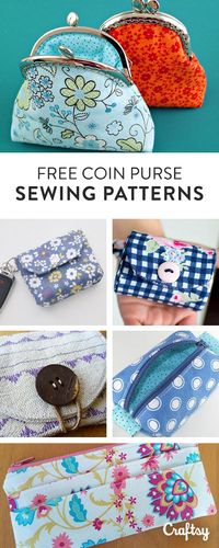 These 12 free coin purse sewing patterns will help you keep track of all your loose change.