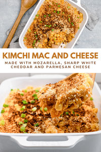 Get ready to elevate your mac and cheese game with a kimchi twist! Kimchi is an important traditional fermented food in Korea. Historically, the tradition of making kimchi among Koreans started as a necessity of storing and preserving vegetables during the long harsh cold winters. This Three-Cheese Kimchi and Gochujang Mac and Cheese is a fusion of creamy, cheesy goodness with a bold, tangy Korean twist that is perfect for a winter dinner.