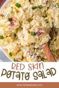 Potato salad is a classic summer dish that has been enjoyed for generations. It’s easy to prepare and can be served as the perfect side dish recipe or as a main course recipe. Along with our Amish potato salad, one of the most popular variations of potato salad is this easy red skin potato salad, and it’s easy to make and full of flavor!