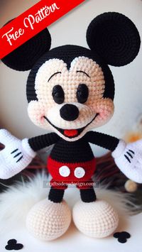 Mickey Mouse Amigurumi - Free Pattern - Crafts Ideas