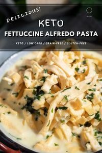 Indulge in the creamy, cheesy delight of our Keto Fettuccine Alfredo with homemade noodles. This low-carb, gluten-free, and grain-free dish is perfect for diabetics and anyone on a keto diet.