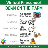 Farm Circle Time - Virtual Preschool Videos by Play to Learn Preschool