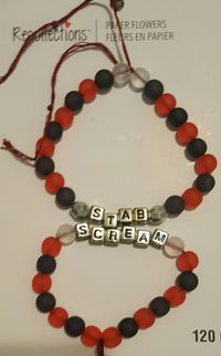 Scream and Stab matching friendship/couple bracelet idea for 2 people