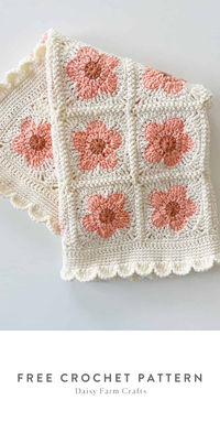 Free crochet pattern - Field of Daisies Crochet Blanket by Daisy Farm Crafts. Free easy-to-follow pattern!