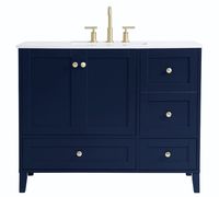 Blue Moro Single Sink Vanity, 42" | Pottery Barn