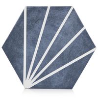 9x10 Palm Bay hexagon Dark Blue porcelain tile