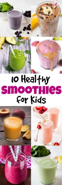 What better way to get more fruits and veggies in your kids diet than a refreshing smoothie! Your kids will love these smoothies for breakfast or a snack.