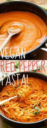 A creamy roasted red pepper sauce - Would ditch the stupid gluten free noodles for real noodles though! Sauce looks yum!