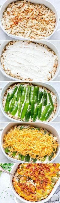 Jalapeño popper chicken casserole – So quick and easy. Everyone will love this delicious chicken casserole recipe!