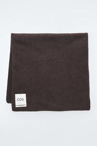 PURE CASHMERE SCARF - BROWN