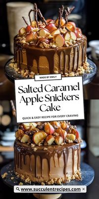 Treat yourself to the Ultimate Salted Caramel Apple Snickers Cake! Packed with layers of caramel goodness, apple flavor, and candy bar crunch, this cake is a dream come true for dessert enthusiasts.