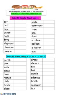 Plural - Interactive worksheet