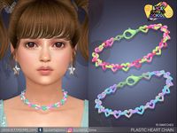 The Sims Resource - Back To School - Plastic Heart Necklace For Kids