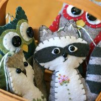 felt animal ornaments