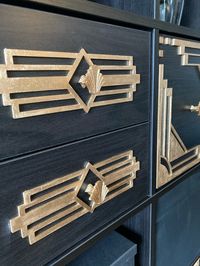 Boho Modern Frank Lloyd Wright-inspired Art Deco Wood Drawer - Etsy