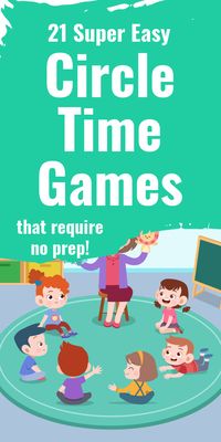 These circle time games for kids require no prep and will make great carpet games for preschool and kindergarten. Make preschool transitions easier with fun circle time activities. Circle time games for preschool, circle time games for toddlers; circle time games for kindergarten; carpet games for kids circle time.