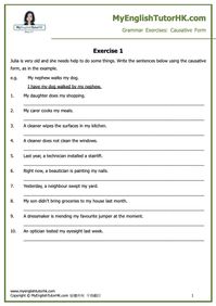 Causative Form FREE EXERCISES