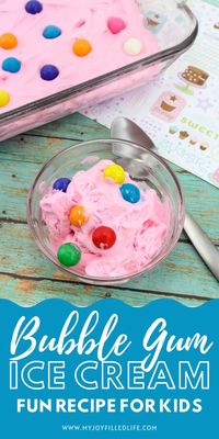 This bubble gum ice cream recipe is the perfect treat for summer. It's super easy to make and is a fun treat for the kids.