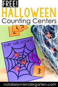 Free Halloween Math Centers for Kindergarten - Natalie Lynn Kindergarten