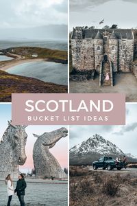 Discover the ultimate Scotland bucket list curated by locals including staying in castle airbnb and driving the NC500, plus 23 more ideas... #scotlandbucketlist #scotlandbucketlistchallenge #scotlandbucketlistthingstodo #scotlandtravelbucketlists #scotlandinspiration #travelinspirationscotland