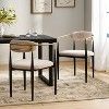 GDFStudio Camas Modern Fabric Upholstered Iron Dining Chairs (Set of 2), Beige