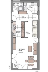 Grundriss-Erdgeschoss-Stadtvilla-Haus-Kiel-ECO-Massivhaus