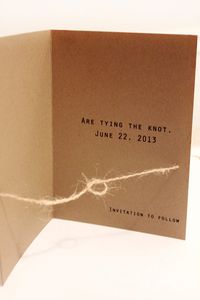 Tie the Knot Save the Date Card Rustic Save the by SweetSights, $150.00