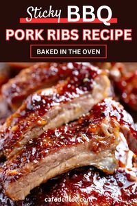 With this Sticky BBQ Pork Ribs recipe you can enjoy baked ribs all year round. This easy recipe shows you how to achieve fall-off-the-bone tenderness with a rich, smoky flavor that rivals any restaurant. Whether it's for a weekend meal or a special occasion, these oven-baked BBQ ribs are sure to become a favorite.