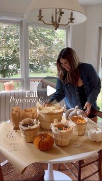 Katelyn Showalter on Instagram: "Add Popcorn Bar to your fall bucket list!

This was such a huge hit with the girls. They even made signs & broke out their little cash register. We’ll definitely be doing it every season for now on! 

.
.
.
.
#popcornbar #movienight #magicalchildhood #fallhomedecor #fallactivities #familytime #movienightidea #datenightideas #pinterestmom"