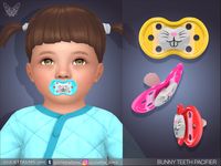 The Sims Resource - Bunny Teeth Pacifier For Infants (left brow ring category)