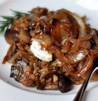 Mushroom Risotto with Caramelized Onions