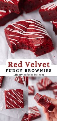 These fudgy red velvet brownies are an easy chocolatey treat that will be perfect when that sweet tooth hits!