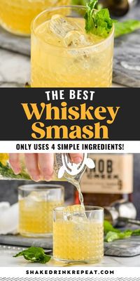 A Whiskey Smash is light, classy, and just as easy to make as it is to enjoy.