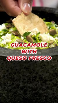 Savor the taste of Mexico with our quick and easy Guacamole with Queso Fresco 🥑🧀. Perfect for chips, sandwiches, or even your favorite veggies. Love a little spice? Don't forget to stir in your favorite hot sauce for that extra KICK!  #GuacamoleRecipe #HealthySnack #LoveMyQueso