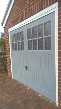 GRP Retractable Up and Over Garage Door in RAL 7001 - Elite GD