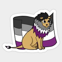 Part of my pride pride (a pride of lions based on pride flags)\rAsexual pride Lion! -- Choose from our vast selection of stickers to match with your favorite design to make the perfect customized sticker/decal. Perfect to put on water bottles, laptops, hard hats, and car windows. Everything from favorite TV show stickers to funny stickers. For men, women, boys, and girls.