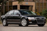 This 2008 Audi A8 was registered with one owner until 2024. Finished in Brilliant Black (LY9B) over black leather, it has adjustable air suspension, 18" 10-spoke wheels, heated front and rear seats, Audi MMI infotainment with navigation, and a Bose sound system. Power comes from a 4.2-liter V8 driving all four wheels through a six-speed automatic transaxle and a Torsen center differential. This D3 A8 has 42k miles and is offered by the selling dealer at no reserve with manufacturer's literatu...