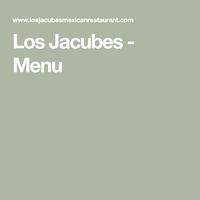 Los Jacubes - Menu