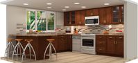 Customer 3D kitchen design - Get yours today, for free! Visit our design tool for details. #KitchenCabinets #KitchenDesign #3DKitchen