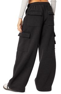 Wide legs add to the off-duty look of relaxed cotton sweatpants made with deep cargo pockets to carry most everything you need out there.Elastic waist 100% cotton Machine wash, dry flat Imported Item #10146930