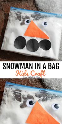 Snowman In A Bag Kids Craft - Oh My Creative