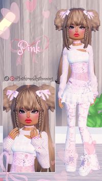 dress to impress, dti, outfit inspo, pink, fashionably stunning, roblox