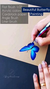 Painting Flowers Tutorial Acrylic Painting Flowers Canvas Painting Tutorials Fabric Painting Painting Techniques Butterfly Painting Easy Butterfly Art Painting Canvas Painting Abstract