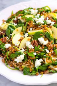 Farro Salad with Apples and Arugula