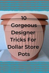 Decorate for cheap with these quick plastic planter updates. Beautiful budget friendly pot upgrades for your front porch, backyard, bedroom, kitchen or living room home decor.