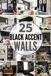 The easiest and most cost effective way to completely transform a room, is to paint it! Especially by adding a rich DIY black accent wall.