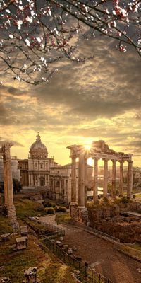 Famous Roman ruins, Rome, capital city of Italy Must see