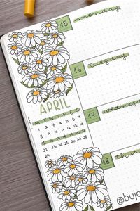 If you want to add a super cute floral theme to your bullet journal spreads this month, check out these daisy monthly covers, habit trackers, weekly spreads and more for new ideas / inspiration!