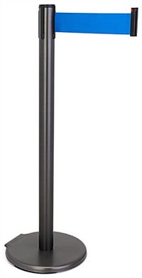 These Retractable Belt Stanchions Feature A Blue Belt to Pair With Any Base and Post