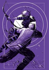 Hawkeye is a fictional character created by marvel comics, a highly trained marksman with a bow and set of trick arrows. His trick arrows include explosion, boxing glove arrow and many more, He was seen teamed up with Avengers, Captain America, Spiderman, Venom, Wolverine, Black widow and many! All credit goes to respective artists!